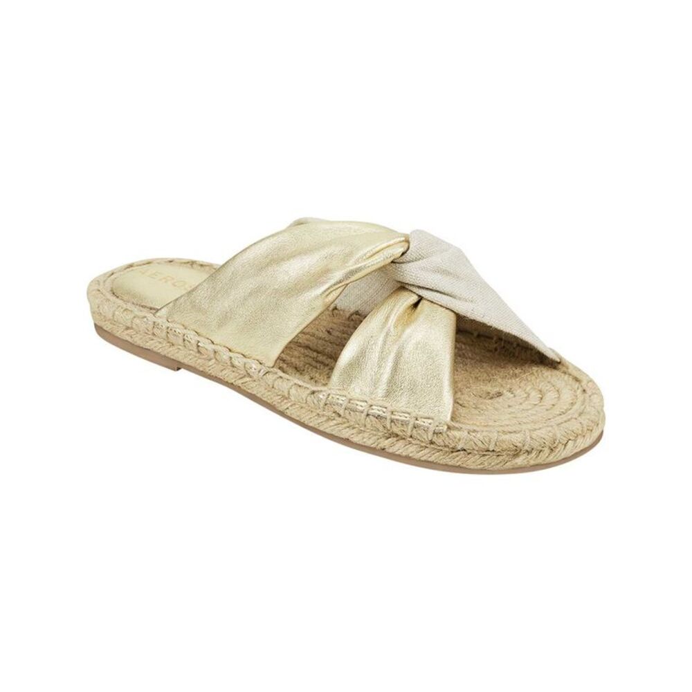 AEROSOLES Womens Gold 1/2" Platform Core Paramus Platform Slip On Shoes 10